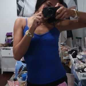 Blue Spaghetti Strap Top